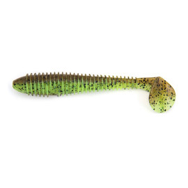 Keitech Fat Swing Impact 4.8" Green Pumpkin Chartreuse