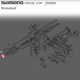 RD17659 Bremskopf Shimano Stradic CI4+ 2500FB