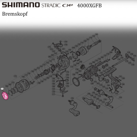 RD17810 Bremskopf Shimano Stradic CI4+ 4000XGFB