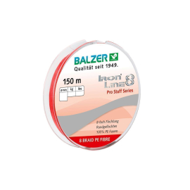 Balzer Iron Line 8 150 m Spule geflochte Schnur rot 0,16 mm/11,6 kg