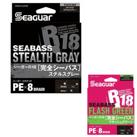 Seaguar R18 Seabass 150m Flash Green 11LB/5.0kg PE #0,6  Seaguar R18 Seabass 150 