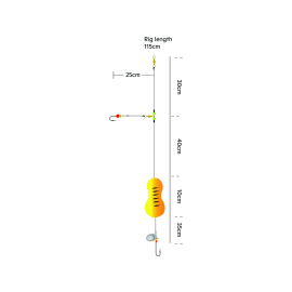 Kinetic Sabiki Classic Plaice Leader Inline Flunder Schollen Plattfisch Vorfach Rig System