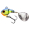 Westin DropBite Spin Tail Jig 2,6cm 8g Chartreuse Blue Craw
