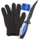 Fladen Fishing Filetier Set mit 15cm Messer Handschuh und...