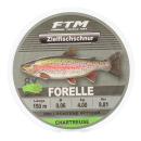 FTM Target fish: Braided line for trout, chartreuse, 150 m